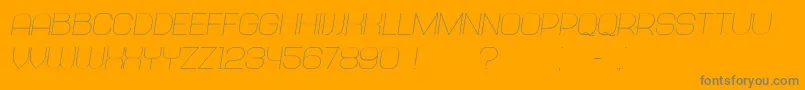 Abandoned Italic Font – Gray Fonts on Orange Background