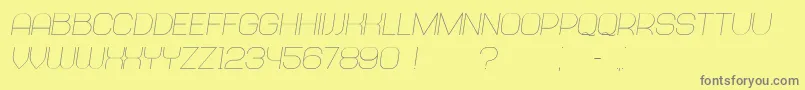 Abandoned Italic Font – Gray Fonts on Yellow Background