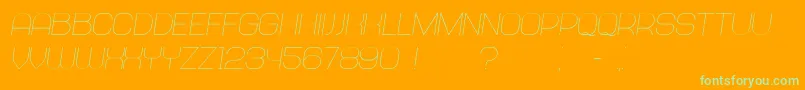 Abandoned Italic Font – Green Fonts on Orange Background