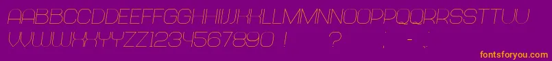 Abandoned Italic Font – Orange Fonts on Purple Background
