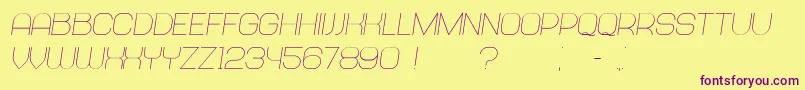 Abandoned Italic Font – Purple Fonts on Yellow Background