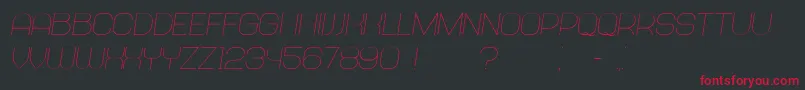 Abandoned Italic Font – Red Fonts on Black Background