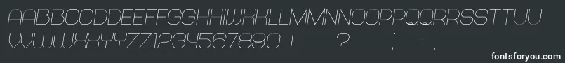 Abandoned Italic Font – White Fonts on Black Background
