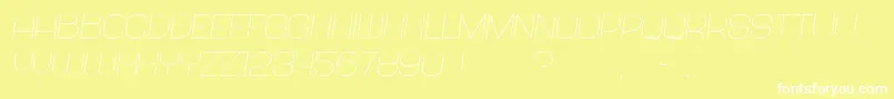 Abandoned Italic Font – White Fonts on Yellow Background