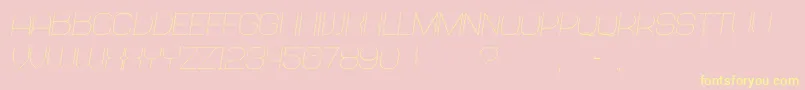 Abandoned Italic Font – Yellow Fonts on Pink Background