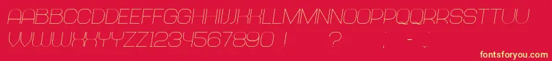 Abandoned Italic Font – Yellow Fonts on Red Background