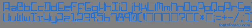 Poophead Font – Blue Fonts on Gray Background