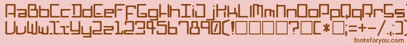 Poophead Font – Brown Fonts on Pink Background