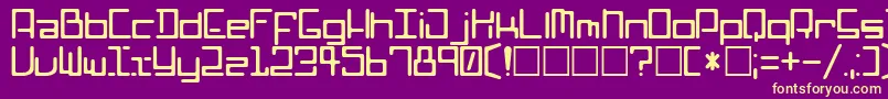 Poophead Font – Yellow Fonts on Purple Background