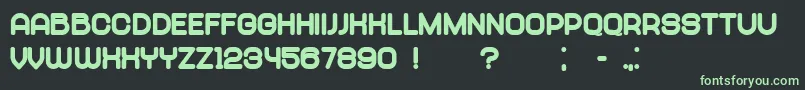 フォントAbandoned Ultra – 黒い背景に緑の文字