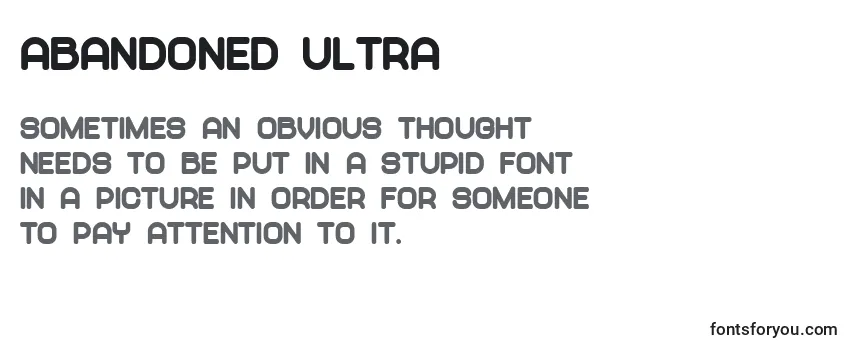 Review of the Abandoned Ultra Font