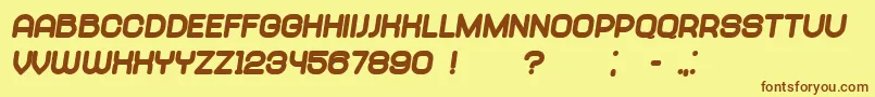 Abandoned UltraItalic Font – Brown Fonts on Yellow Background
