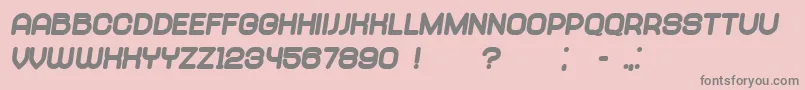 Abandoned UltraItalic-Schriftart – Graue Schriften auf rosa Hintergrund