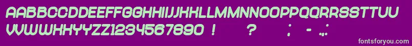 Abandoned UltraItalic Font – Green Fonts on Purple Background
