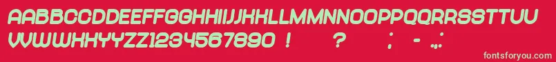 Abandoned UltraItalic Font – Green Fonts on Red Background