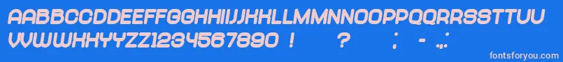 Abandoned UltraItalic Font – Pink Fonts on Blue Background