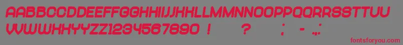 Abandoned UltraItalic Font – Red Fonts on Gray Background