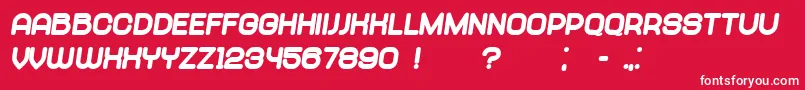 Abandoned UltraItalic Font – White Fonts on Red Background