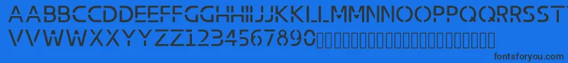 Abang Font – Black Fonts on Blue Background