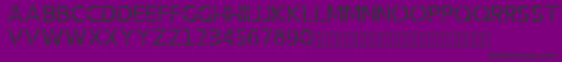 Abang-Schriftart – Schwarze Schriften auf violettem Hintergrund