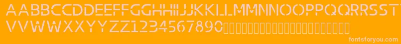 Abang Font – Pink Fonts on Orange Background