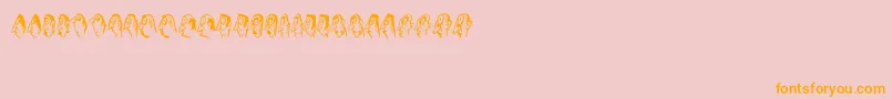 Abantu Font – Orange Fonts on Pink Background