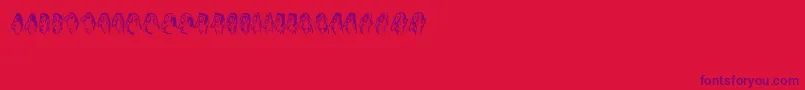 Abantu Font – Purple Fonts on Red Background