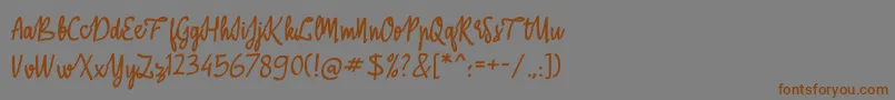 ABasterRules Font – Brown Fonts on Gray Background