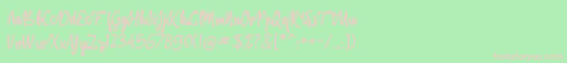 ABasterRules Font – Pink Fonts on Green Background