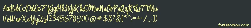 ABasterRules Font – Yellow Fonts on Black Background