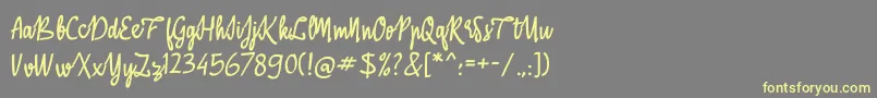 ABasterRules Font – Yellow Fonts on Gray Background