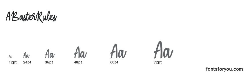 Размеры шрифта ABasterRules
