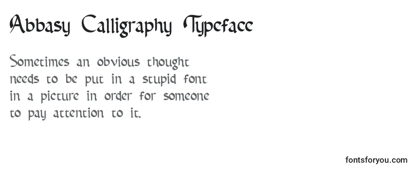 Überblick über die Schriftart Abbasy Calligraphy Typeface
