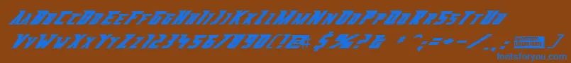 abberancy Font – Blue Fonts on Brown Background