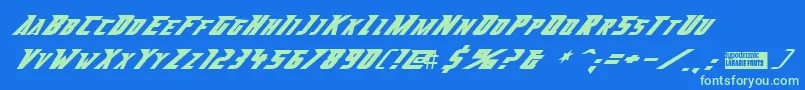 abberancy Font – Green Fonts on Blue Background