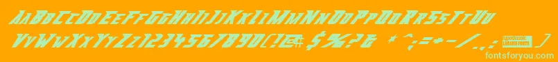 abberancy Font – Green Fonts on Orange Background