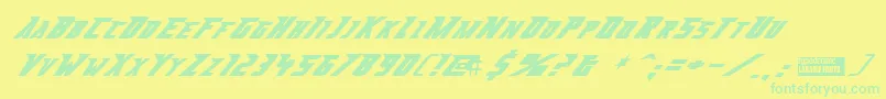 abberancy Font – Green Fonts on Yellow Background