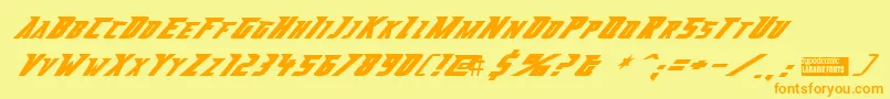 abberancy Font – Orange Fonts on Yellow Background