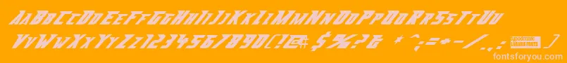 abberancy Font – Pink Fonts on Orange Background