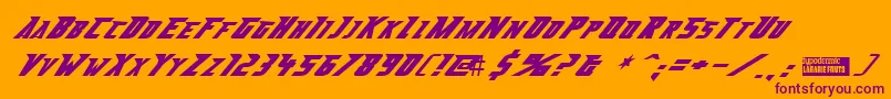 abberancy Font – Purple Fonts on Orange Background