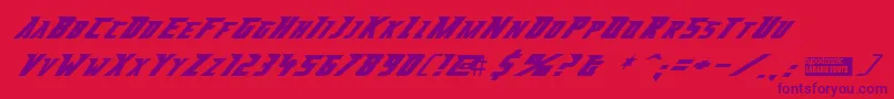 abberancy Font – Purple Fonts on Red Background