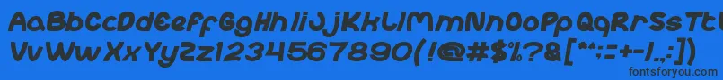 abc Bold Font – Black Fonts on Blue Background