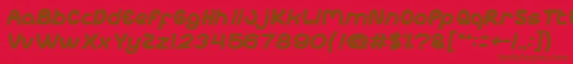 abc Bold Font – Brown Fonts on Red Background