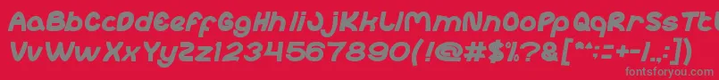 abc Bold Font – Gray Fonts on Red Background