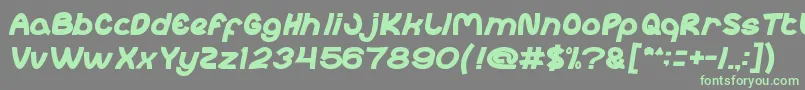 Czcionka abc Bold – zielone czcionki na szarym tle