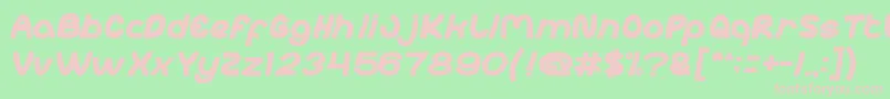 abc Bold Font – Pink Fonts on Green Background