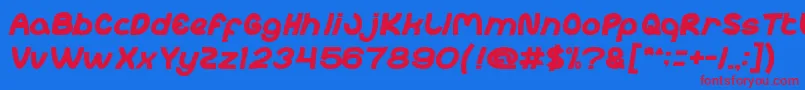 Шрифт abc Bold – красные шрифты на синем фоне