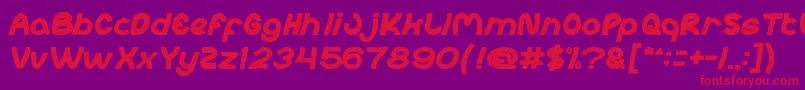 abc Bold Font – Red Fonts on Purple Background