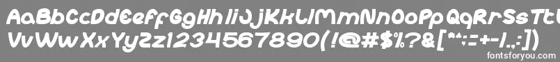 abc Bold Font – White Fonts on Gray Background