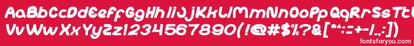 abc Bold Font – White Fonts on Red Background
